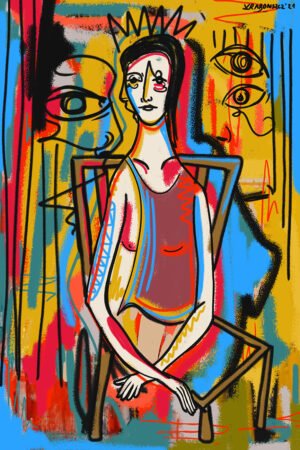 N161 Kobieta na krześle