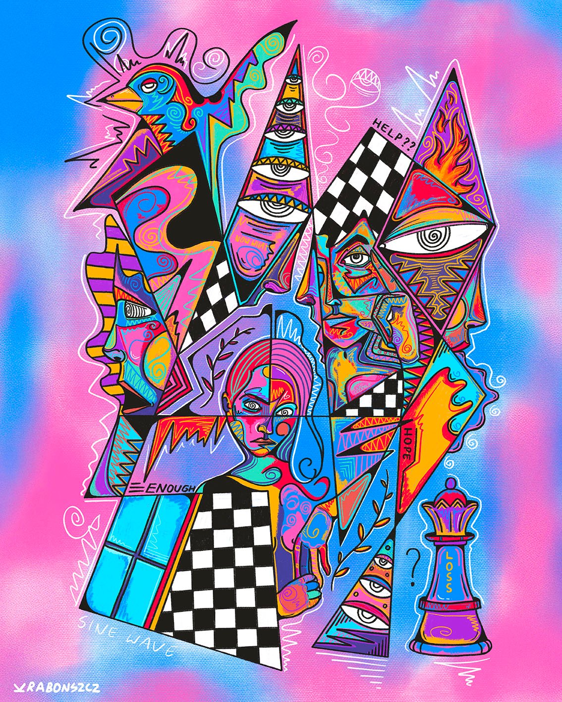 N183 Sine wave / poster